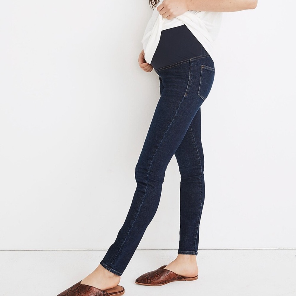 Madewell Maternity Over Belly Skinny Jeans Size 29 Orland Wash Stretch Waistband